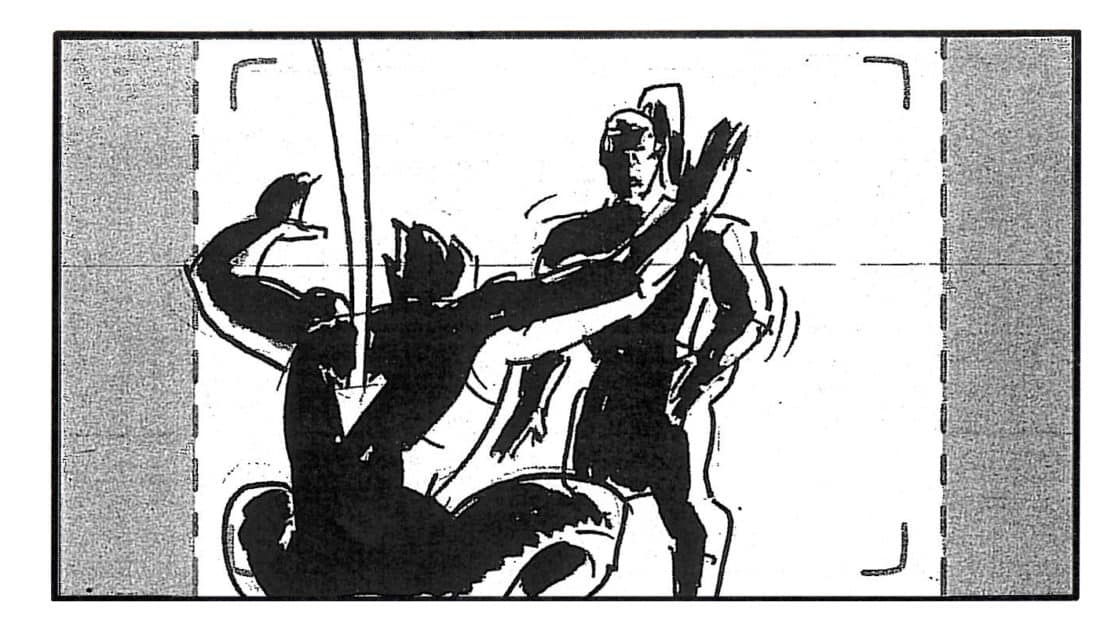 Storyboard by Brad Rader for Legend of the Dragon