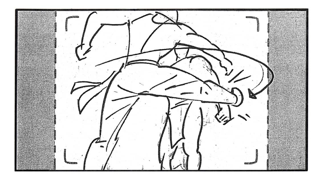 Storyboard by Brad Rader for Legend of the Dragon