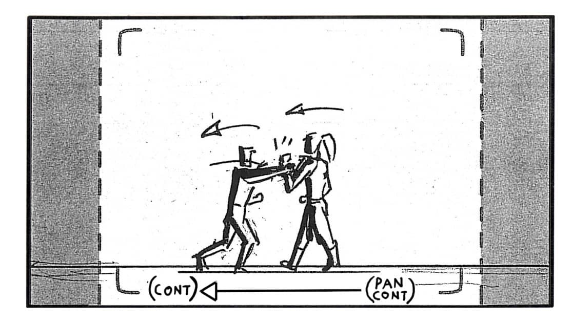 Storyboard by Brad Rader for Legend of the Dragon