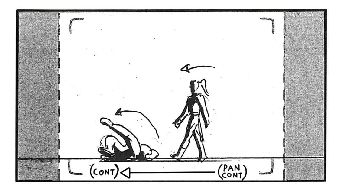 Storyboard by Brad Rader for Legend of the Dragon